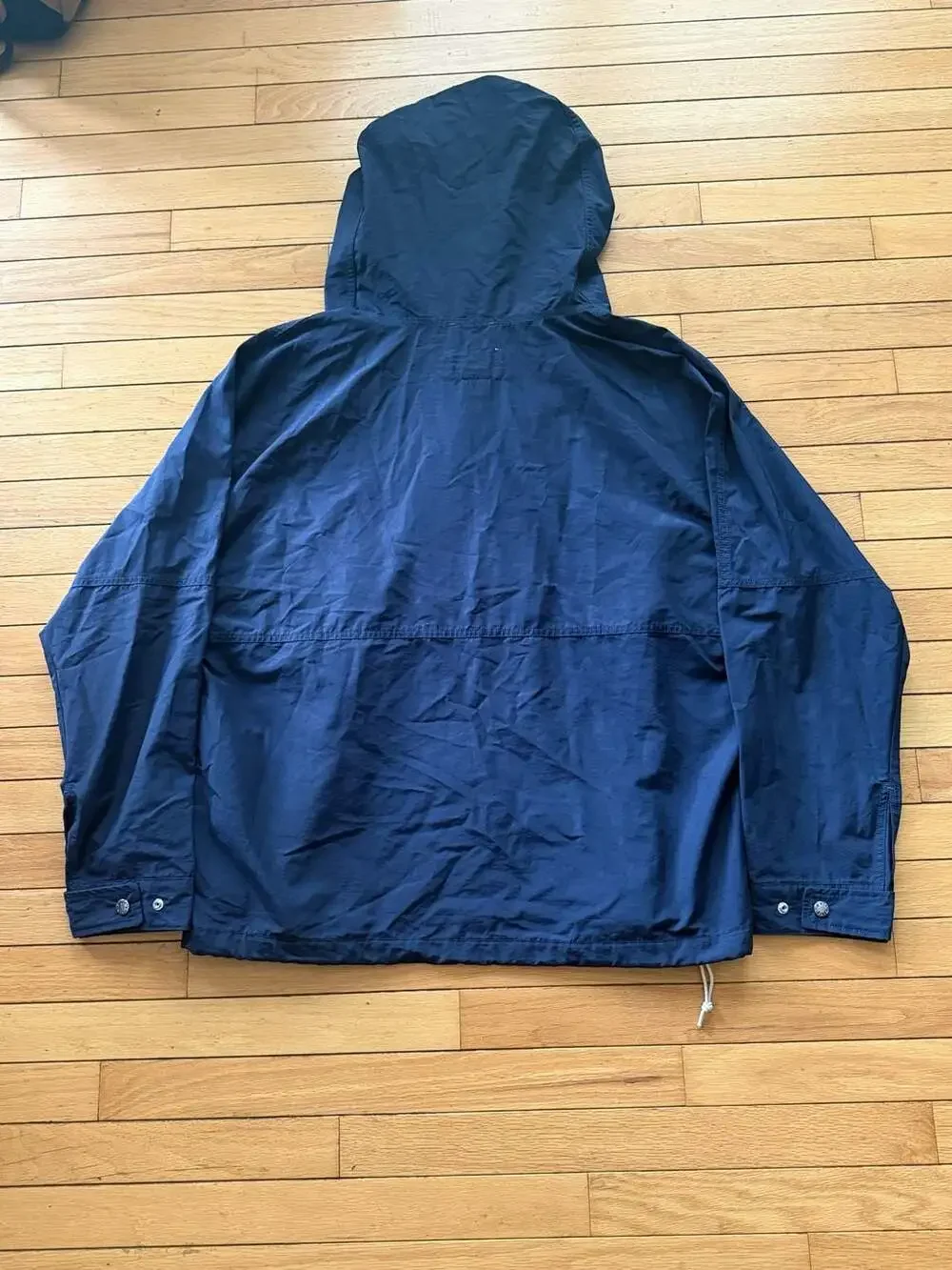 The North Face Windjammer Anorak Hooded Pullover Jacket - Navy Blue
